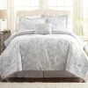 Outlet ???? Pacific Coast Textiles Olivia 8 Pc. Printed Reversible Complete Bedding Set ????