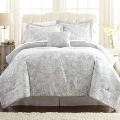Outlet ???? Pacific Coast Textiles Olivia 8 Pc. Printed Reversible Complete Bedding Set ????