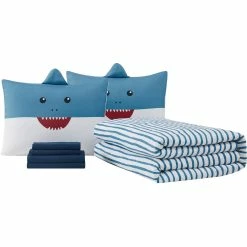 Budget ???? My World Happy Shark Bed In A Bag 7 Pc. Set ✔️