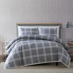 New ???? Truly Soft Leon Plaid Duvet Cover Set ????
