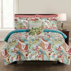 Promo ???? Fine Linens Kailyn Printed Reversible Complete Bed Set ????