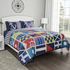 Budget ❤️ Lavish Home Mariner 3 Pc. Quilt Set ⌛