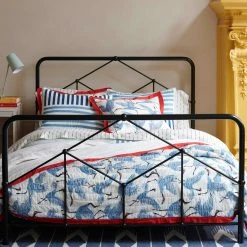 Promo ✨ Novogratz By Utica Family Of Cranes Blue Quilt Set ????