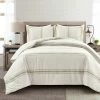 Best Sale ???? Lush Decor Farmhouse Stripe Reversible Cotton Comforter Set ????