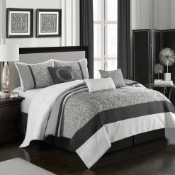 Best Sale ???? Nanshing America Inc. Willow Grey 7 Pc. Comforter Set ????