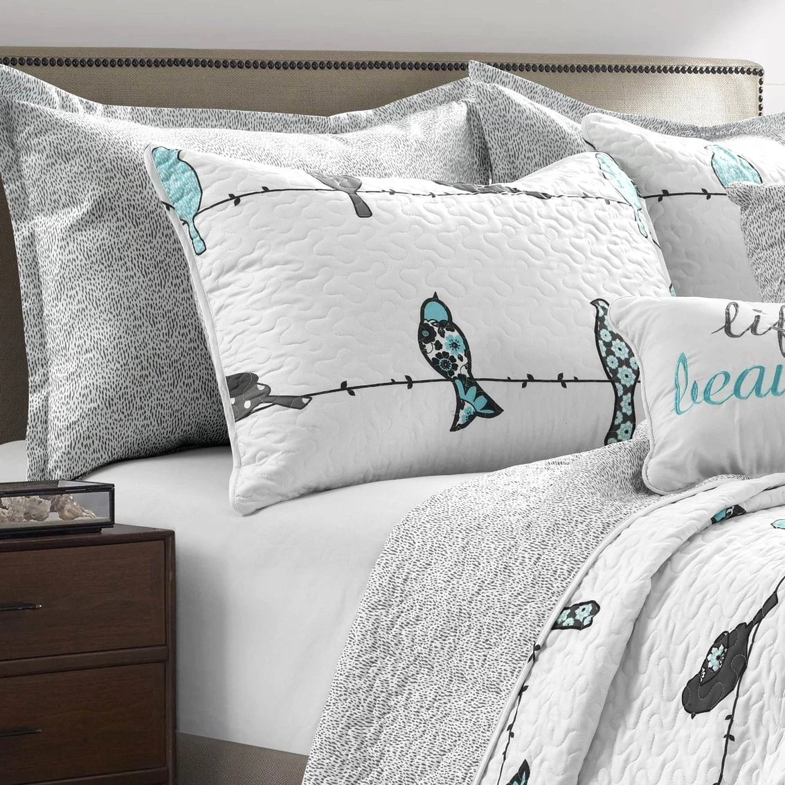 Cheap ???? Lush Decor Rowley Birds 7 Pc. Quilt Set ✨ - Image 3