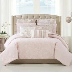 Promo ⭐ Charisma Melange Quilted Velvet 3 Pc. Comforter Set ????