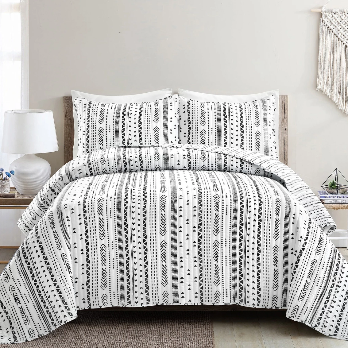 Cheap ???? Lush Decor Hygge Stripe Quilt 3 Pc. Set ????