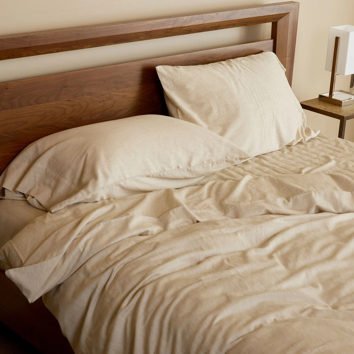 Discount ✨ BedVoyage Melange Duvet Cover Bed Set, Sand ✔️ - Image 5