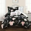 Hot Sale ???? Lush Decor Vintage Paris Rose Butterfly Script 7 Pc. Comforter Set ????