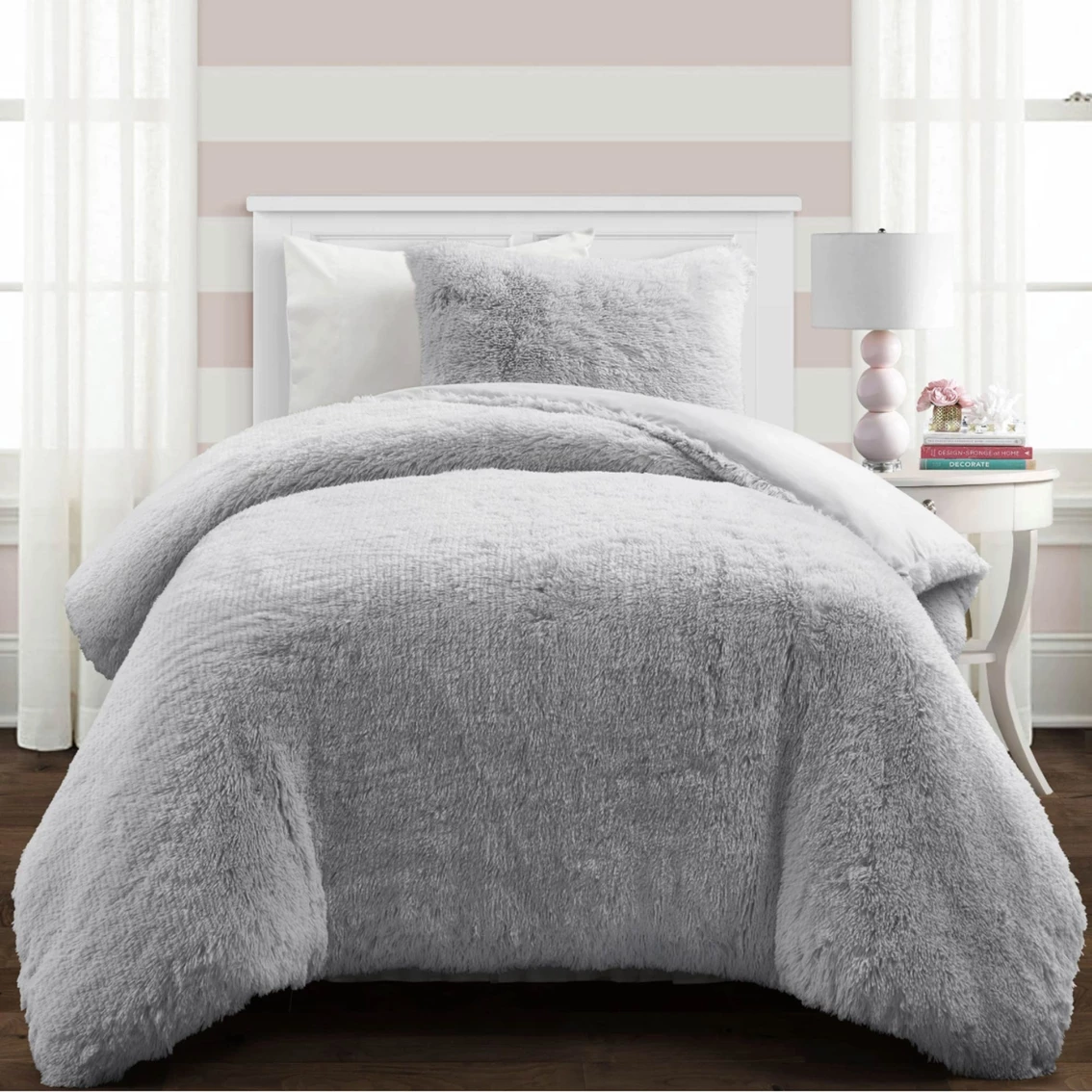 Best deal ???? Lush Decor Emma Faux Fur 3 Pc. Comforter Set ????