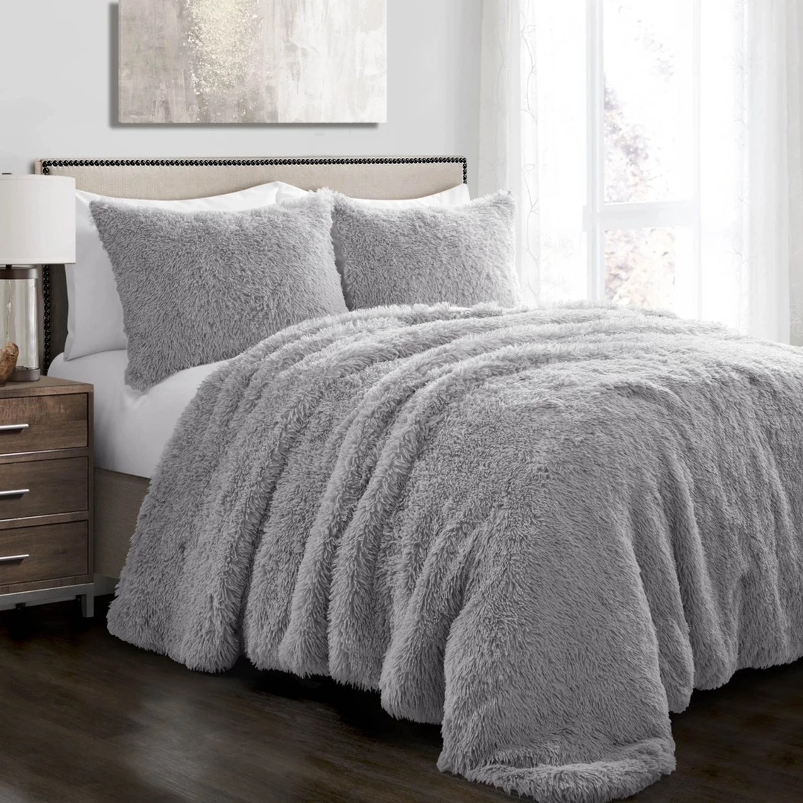 Best deal ???? Lush Decor Emma Faux Fur 3 Pc. Comforter Set ???? - Image 3