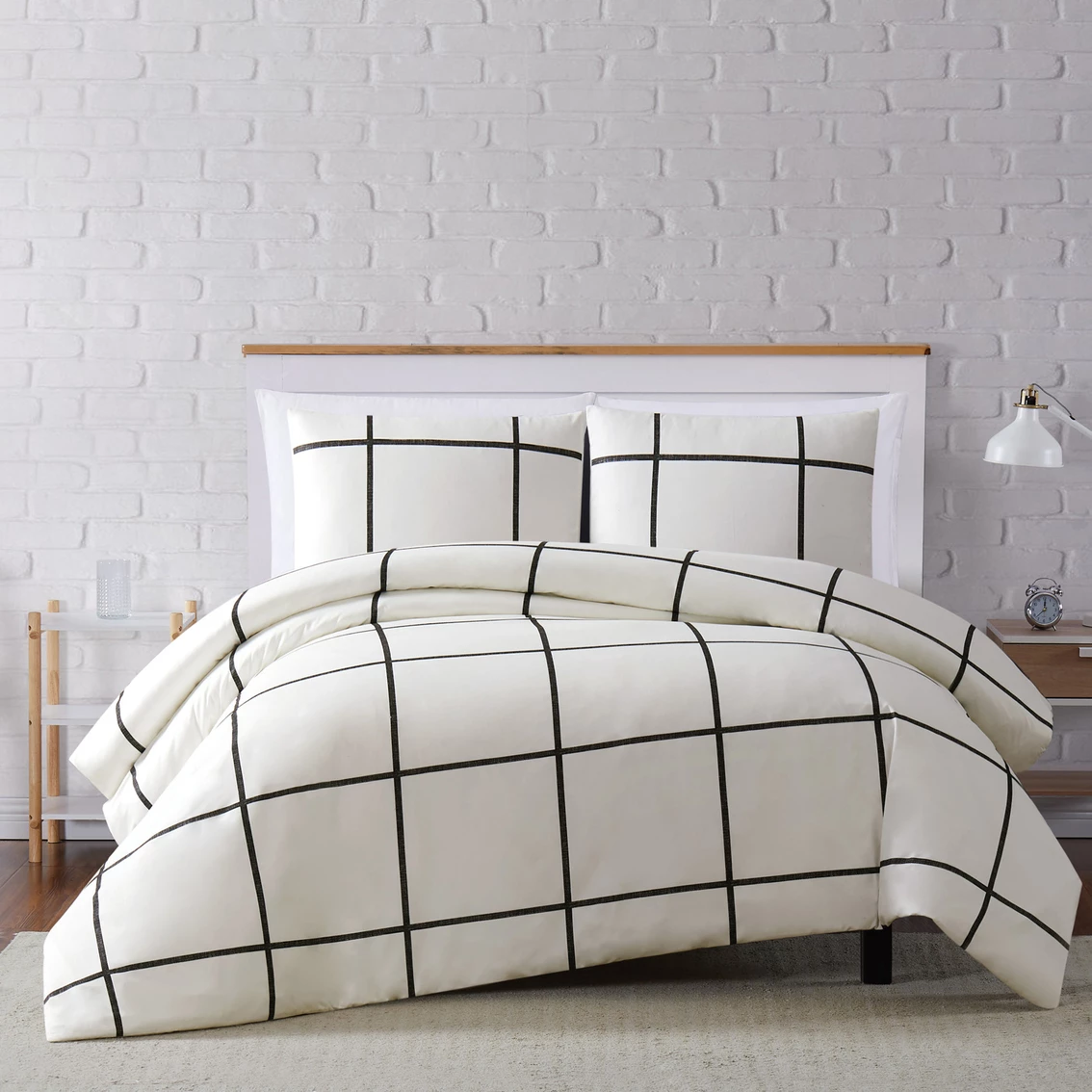 Outlet ⌛ Truly Soft Kurt Windowpane Duvet Cover Set ????