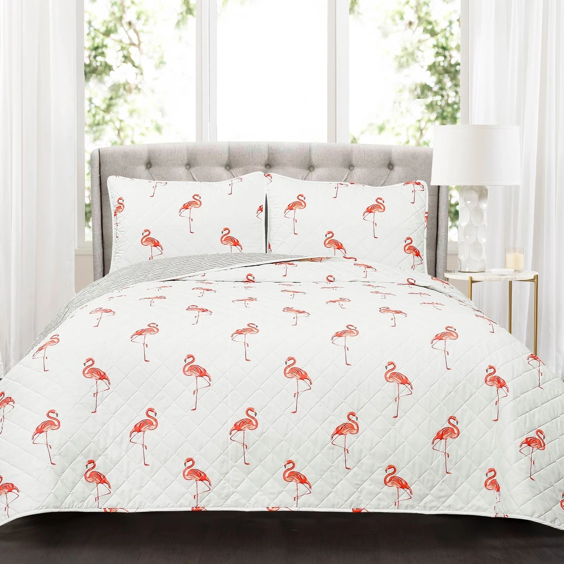 Coupon ???? Lush Decor Kelly Flamingo 3 Pc. Quilt Set ????