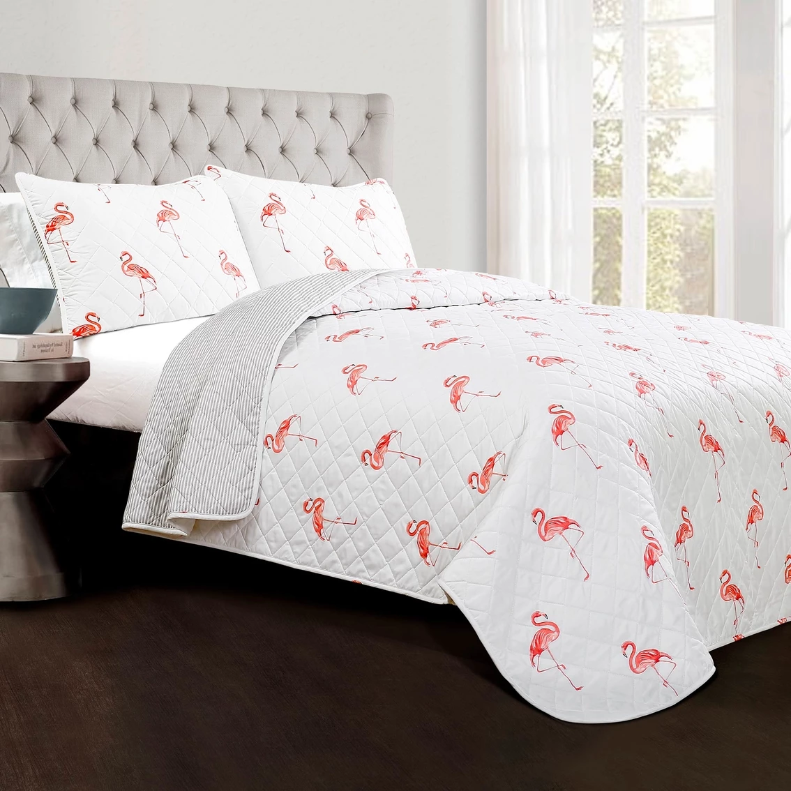 Coupon ???? Lush Decor Kelly Flamingo 3 Pc. Quilt Set ???? - Image 2