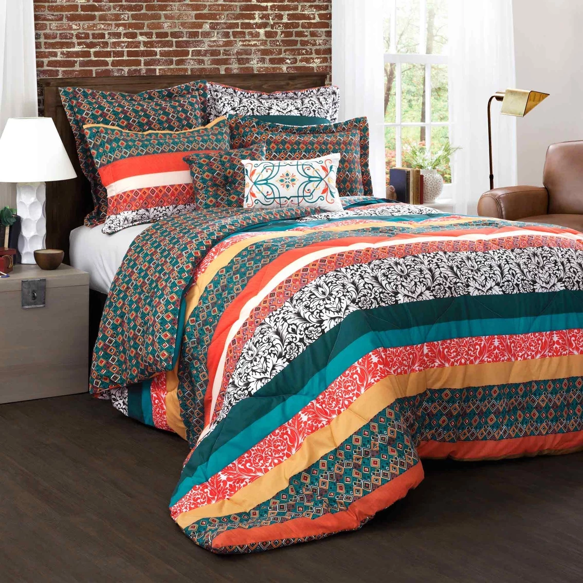 Best reviews of ???? Lush Decor Boho Stripe 7 Pc. Comforter Set ????