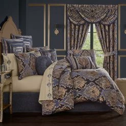 Hot Sale ???? Five Queens Court Woodstock Indigo 4 Pc. Comforter Set ????
