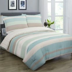 Promo ✨ Nouvelle Home Coastal Stripe Comforter Set ????