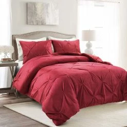 Buy ???? Lush Decor Soft Velvet Diamond Pintuck Oversized 3 Pc. Comforter Set ????