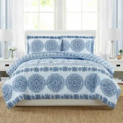 Top 10 ???? Style 212 Blue Medallion Comforter Set ????
