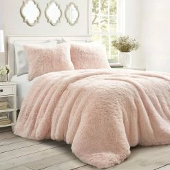 Hot Sale ???? Lush Decor Martex Emma Faux Fur Comforter Set ????
