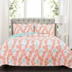 Best Sale ✔️ Lush Decor Dina Coral 3 Pc. Quilt Set ????