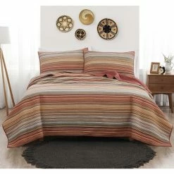 Brand new ???? Brooklyn Loom Sunset Stripe Yarn Dye Quilt Set ✔️