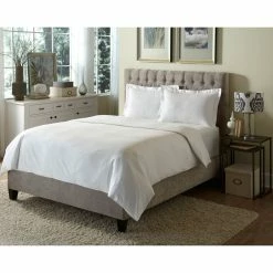 Best Sale ???? Behrens England 233 Thread Count Damask Damask Duvet Set ⌛