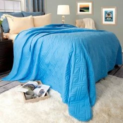 Promo ✔️ Lavish Home Solid Color Bed Quilt ⭐