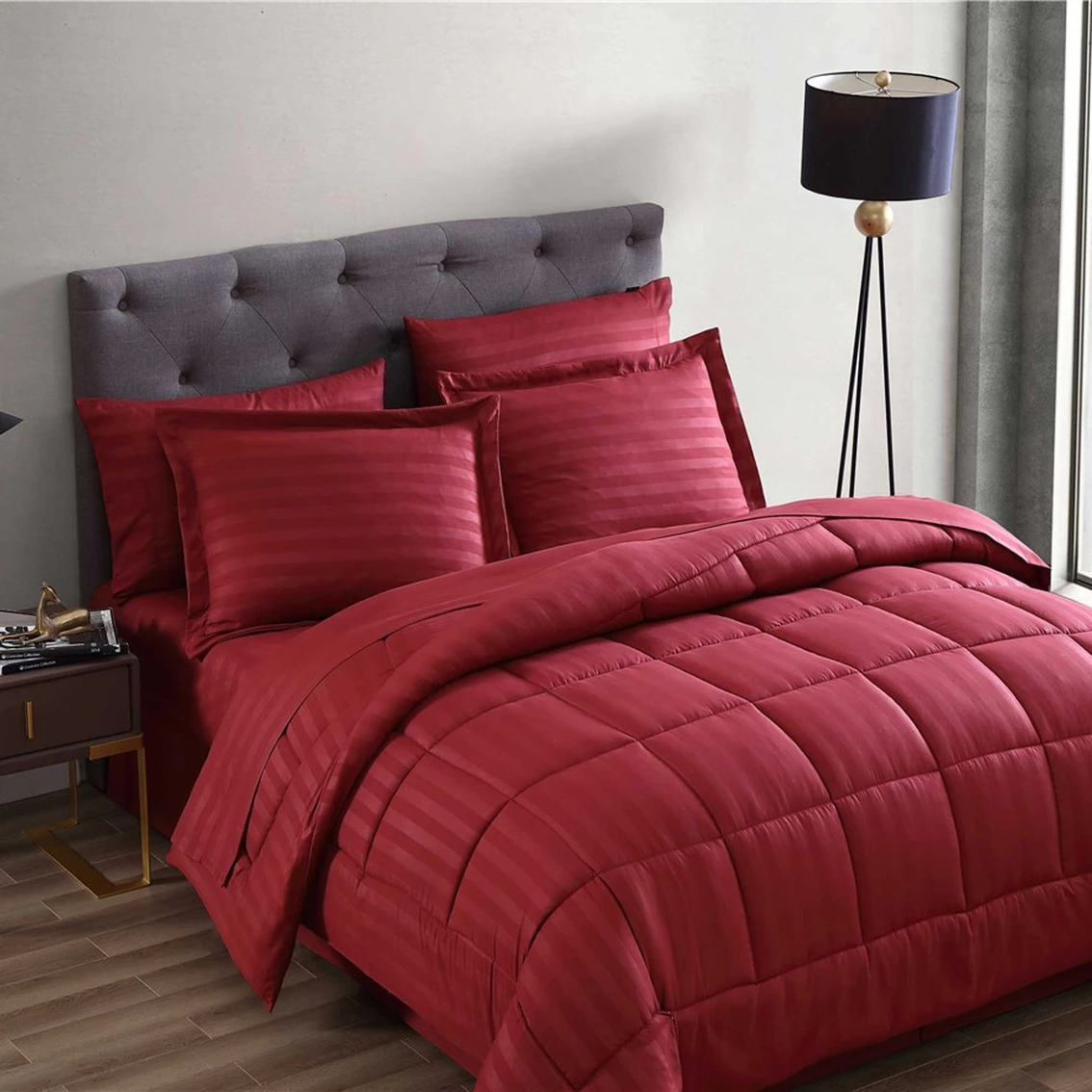 Discount ???? The Nesting Company Maple Dobby Stripe Bed In A Bag Comforter 8 Pc. Set ⌛ - Image 2