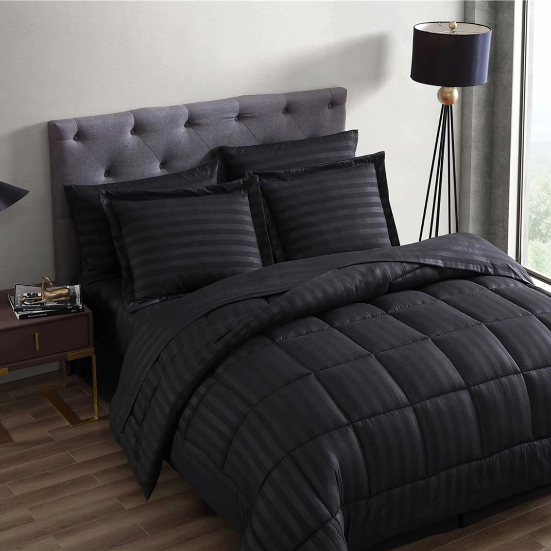 Discount ???? The Nesting Company Maple Dobby Stripe Bed In A Bag Comforter 8 Pc. Set ⌛ - Image 3
