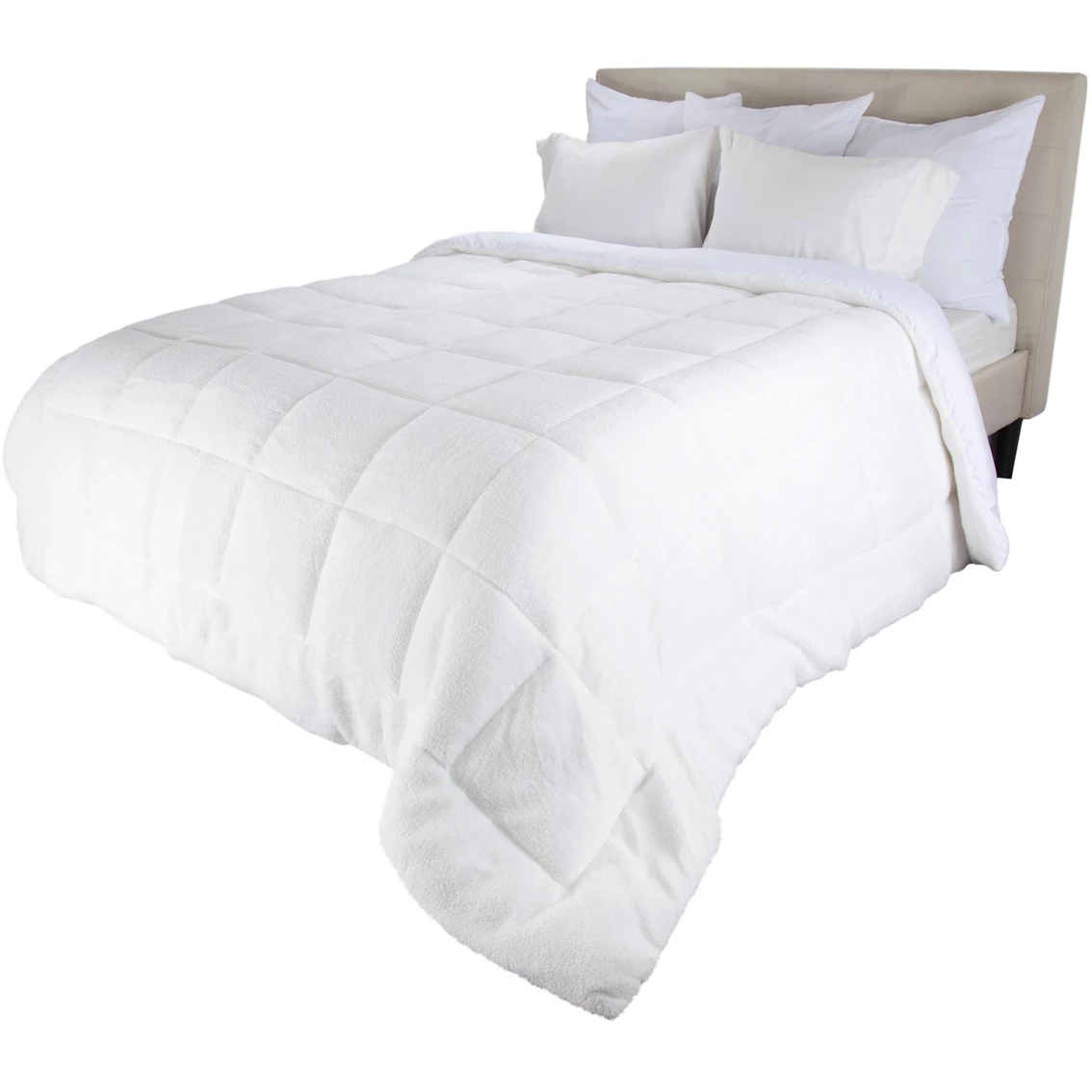 Buy ???? Lavish Home Bluestone Oversized Reversible Down Alt Comforter With Sherpa ❤️