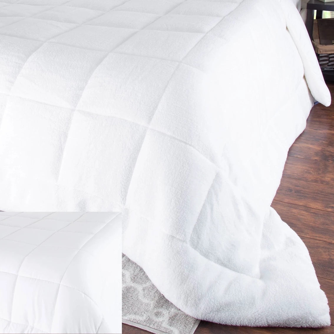 Buy ???? Lavish Home Bluestone Oversized Reversible Down Alt Comforter With Sherpa ❤️ - Image 2