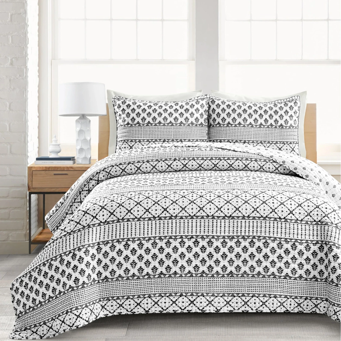Flash Sale ???? Lush Decor Monique Stripe 3 Pc. Quilt Set ⭐