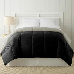 Best Pirce ???? Simply Perfect Down Alternate Reversible Comforter, Black ????