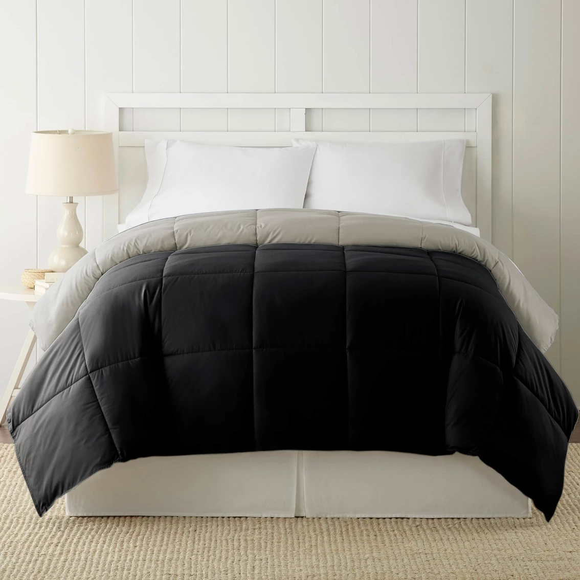 Best Pirce ???? Simply Perfect Down Alternate Reversible Comforter, Black ????