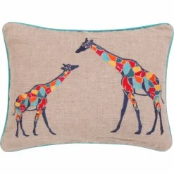 Discount ???? Levtex Home Mackenzie Giraffes Burlap Pillow ✔️