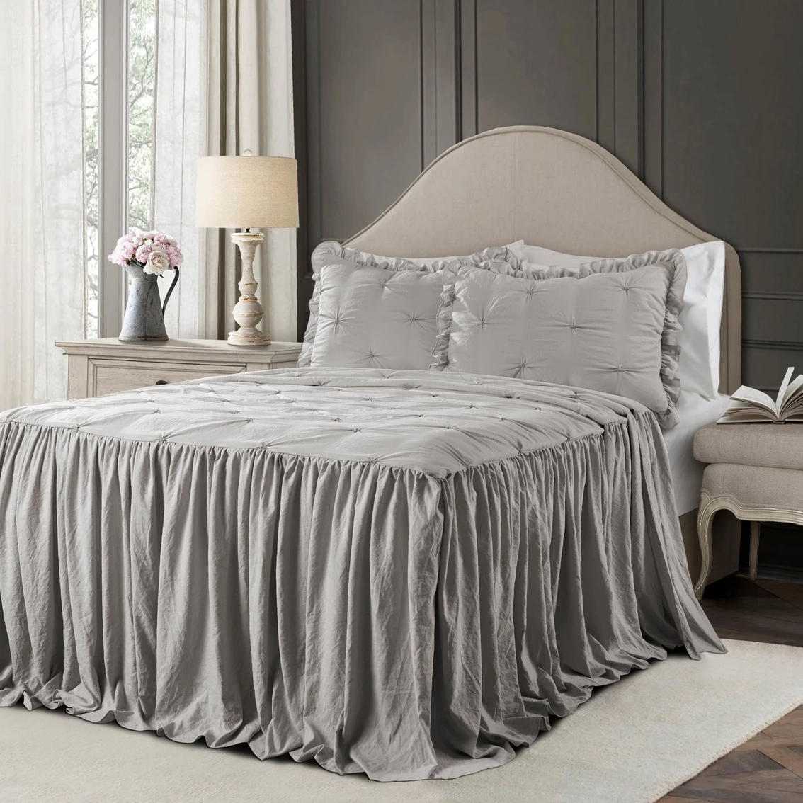Hot Sale ✔️ Lush Decor Ravello Pintuck Ruffle ???? Skirt Bedspread Set ???? - Image 3