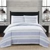 Best Pirce ???? London Fog Blue Stripe 3 Pc. Flannel Comforter Set ????