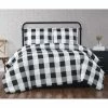 Outlet ???? Truly Soft Everyday Black Buffalo Plaid Duvet Cover Set ✔️