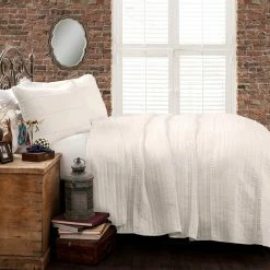 Best Sale ???? Lush Decor 3 Pc. Pom Pom Stripe Quilt Set ????