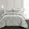 New ???? Lush Decor Ruched Chevron 3 Pc. Comforter Set ????
