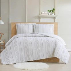 New ???? Cottage Classics Warm Hearth Stripe 3 Pc. Comforter Set ????