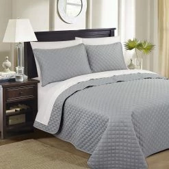 Promo ???? Nouvelle Home Palazzo 3 Pc. Cotton Ivory Queen Quilt Set ????