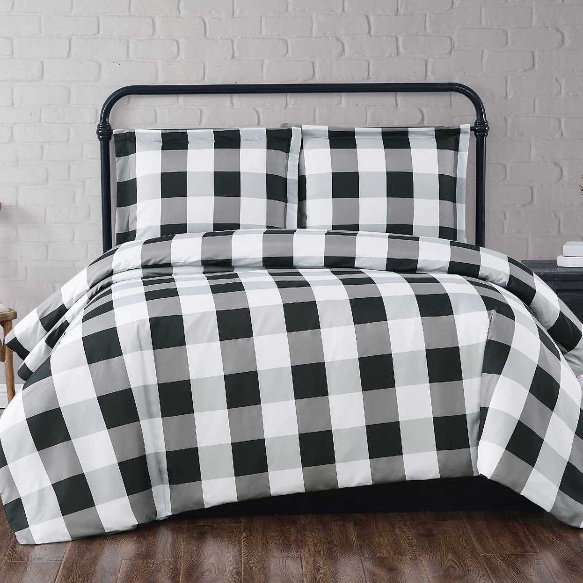 New ???? Truly Soft Printed Windowpane 3 Pc. Comforter Set ???? - Image 4