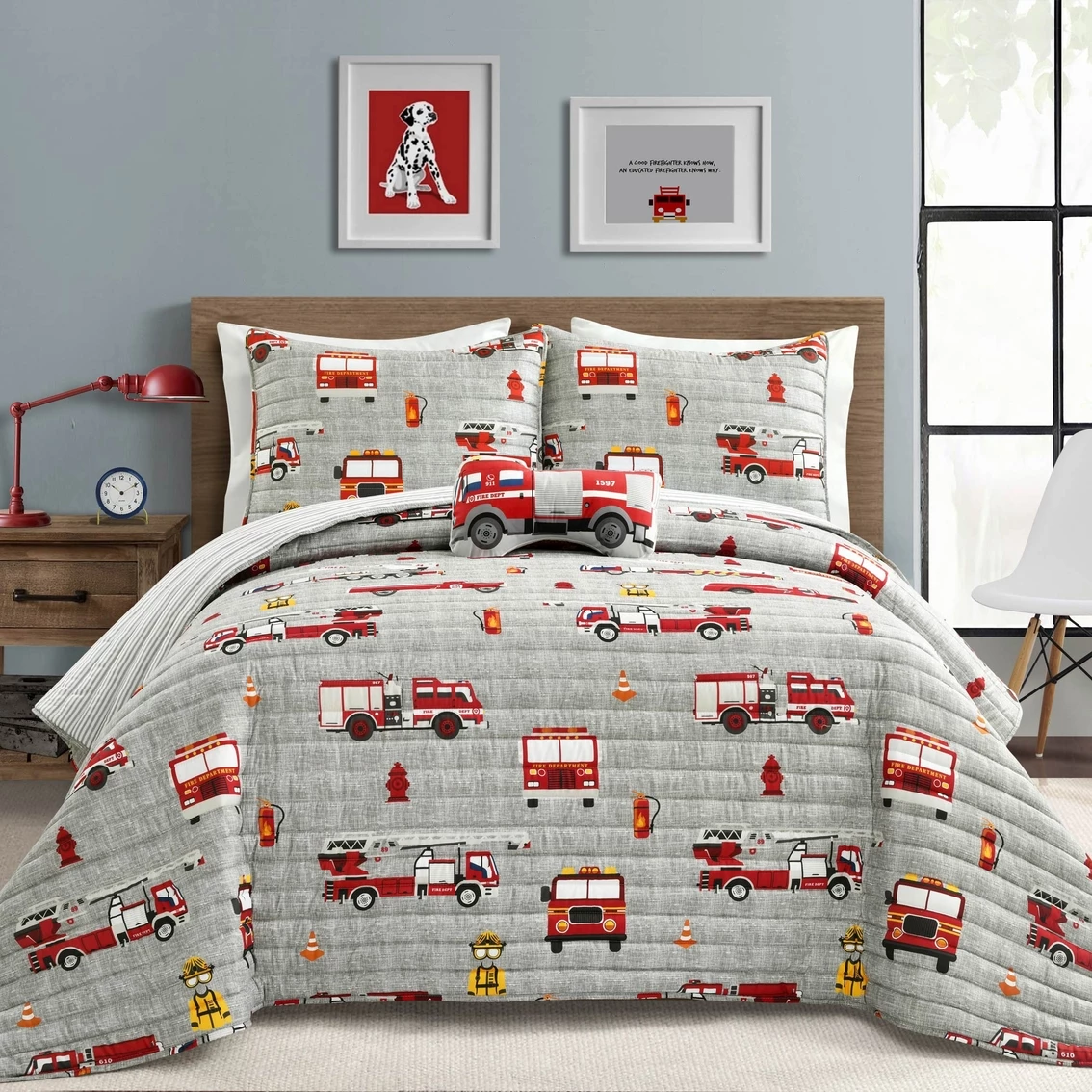 Best deal ???? Make-A-Wish Fire Truck 4 Pc. Quilt Set By Lush Decor ????